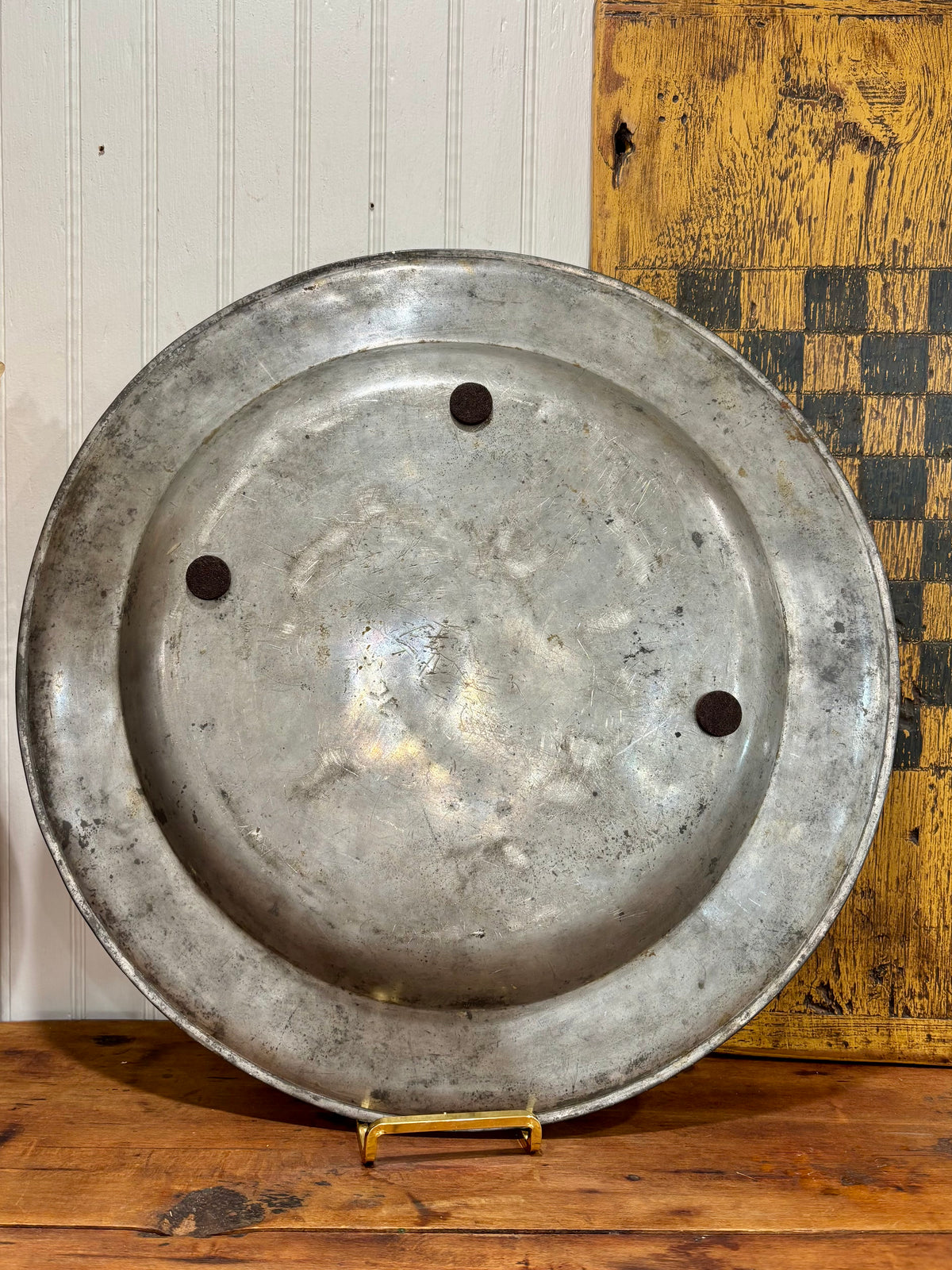c1880s Antique Pewter Charger 16½”
