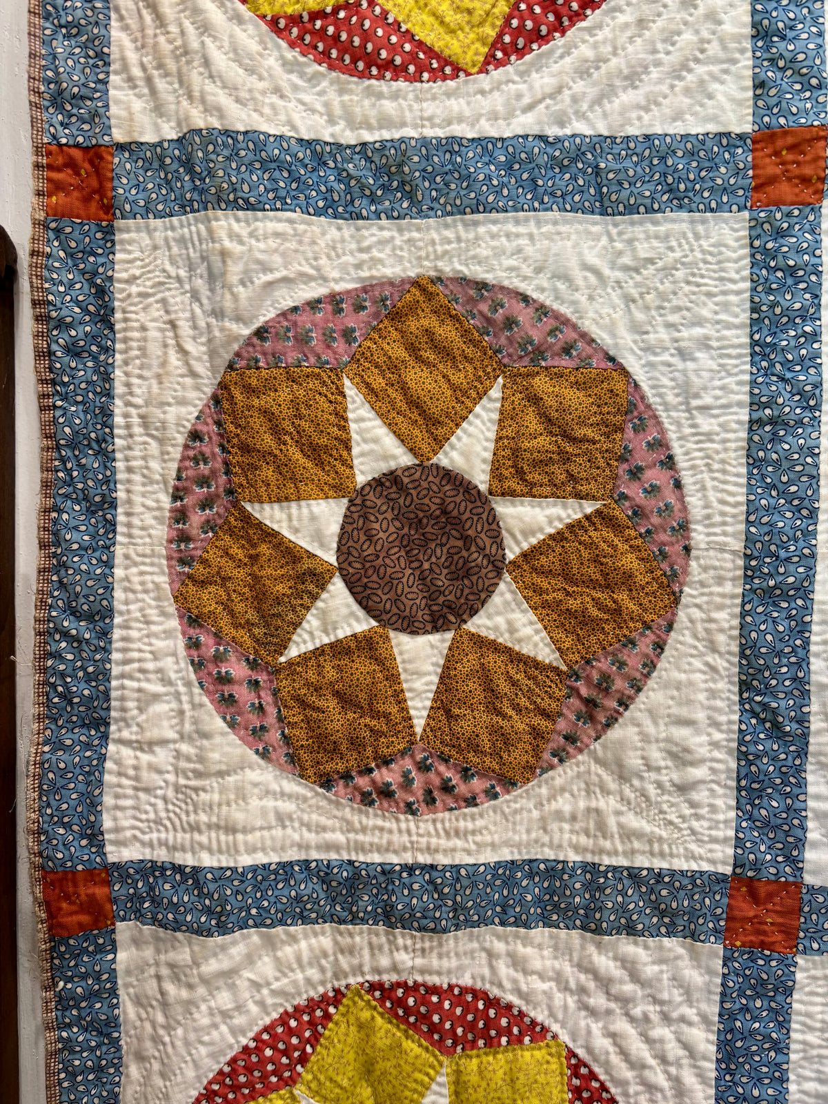 Antique Compass Star Quilt, c1880–1910