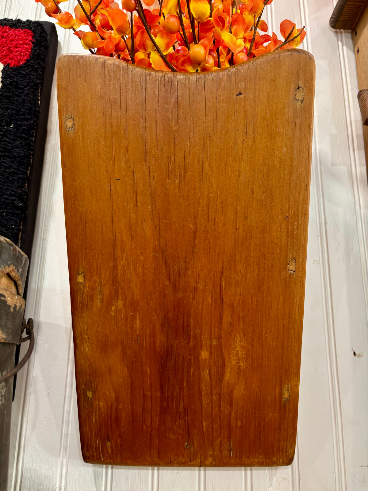 Early Wooden Wall Box with Lollipop Back, c1900–1920