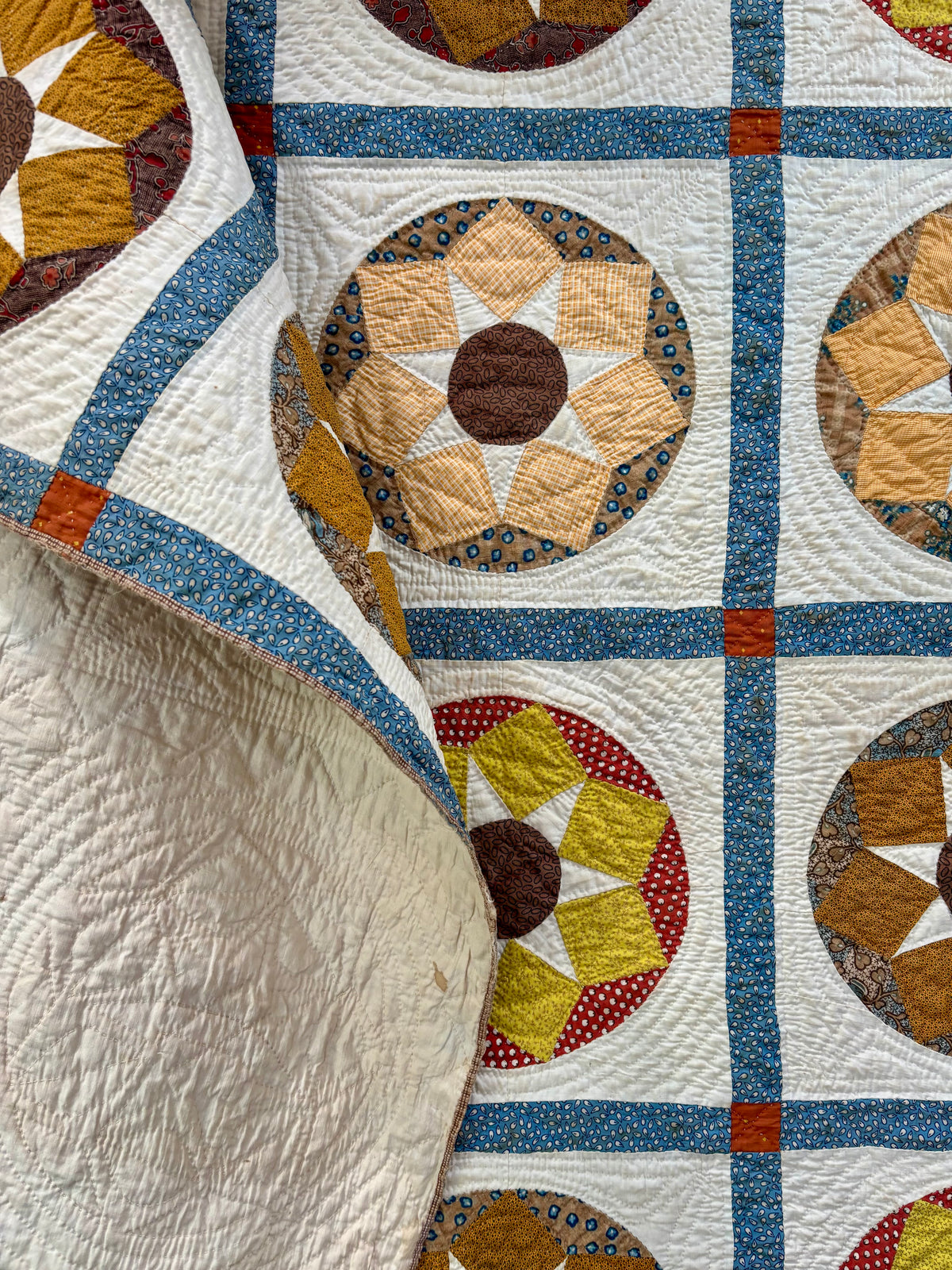 Antique Compass Star Quilt, c1880–1910