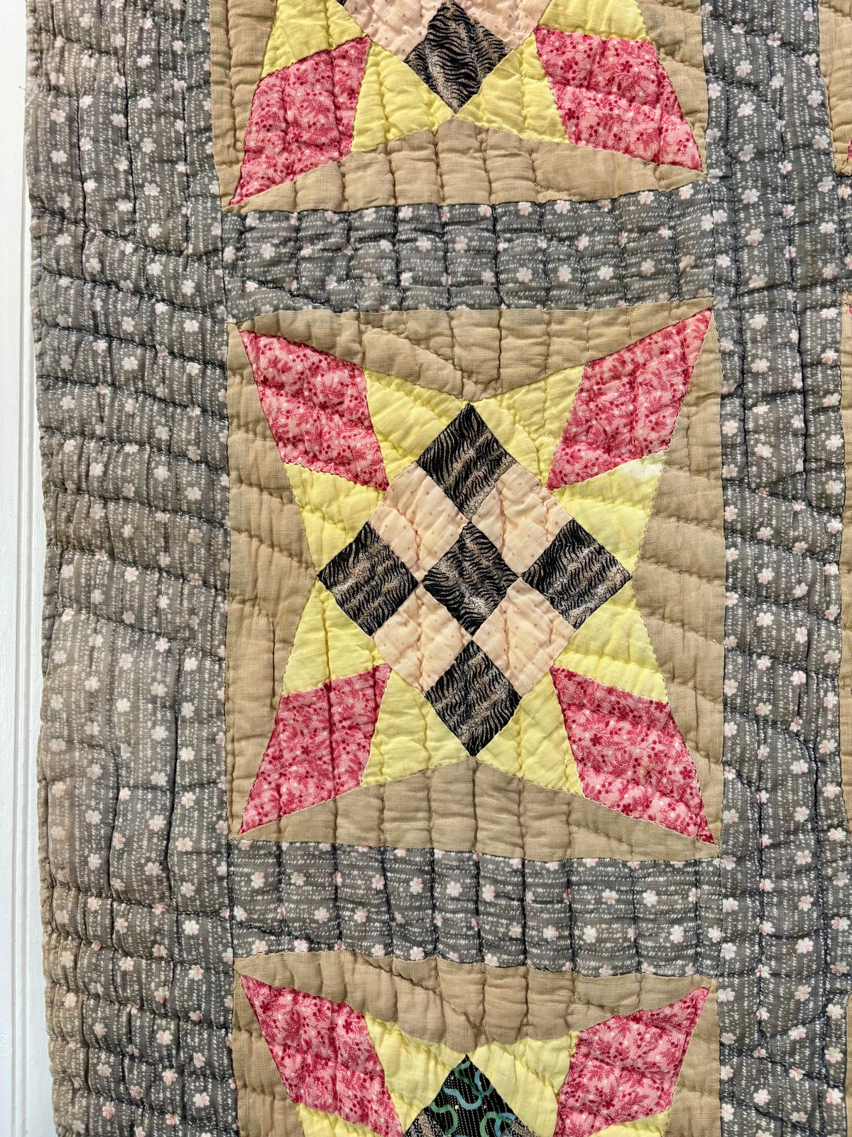 Antique Nine-Patch Star Variation Quilt, c1880ā1910