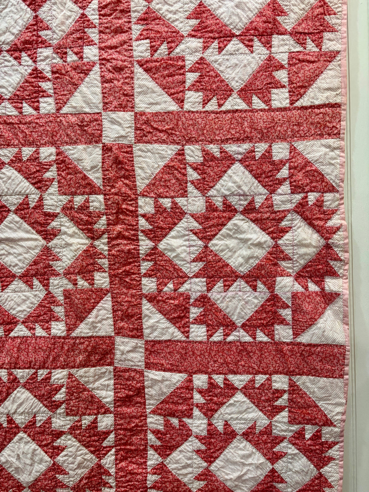c1890–1910 Antique Bears Paw Quilt -76x77”