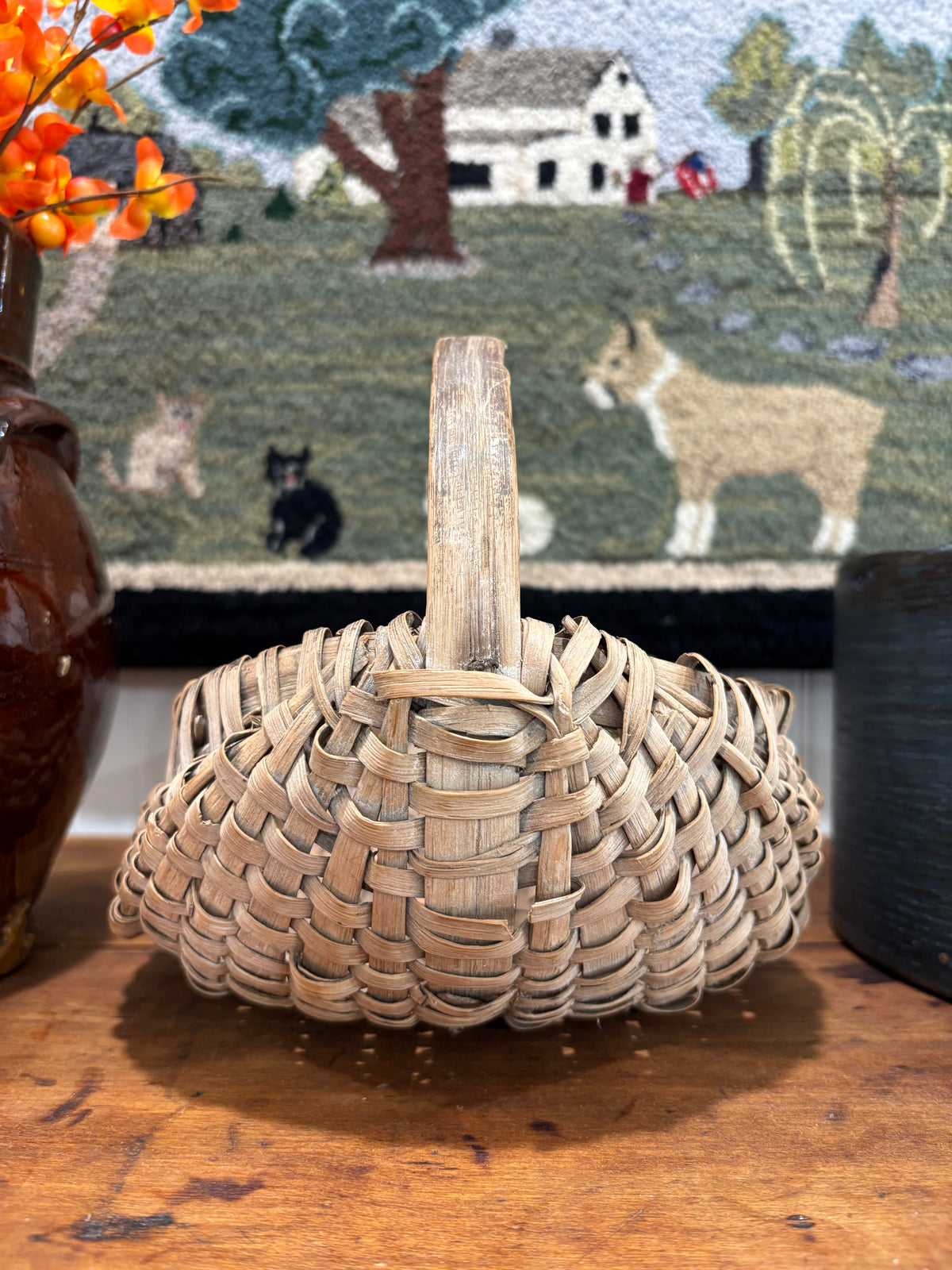 Antique Southern Appalachian Egg Basket, c1890–1910