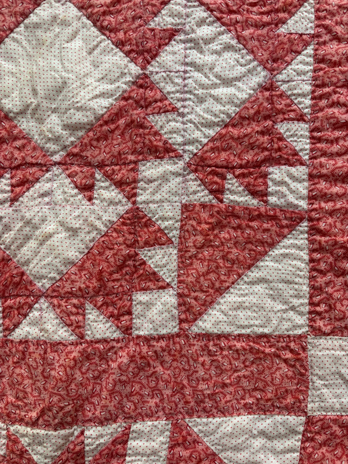 c1890–1910 Antique Bears Paw Quilt -76x77”