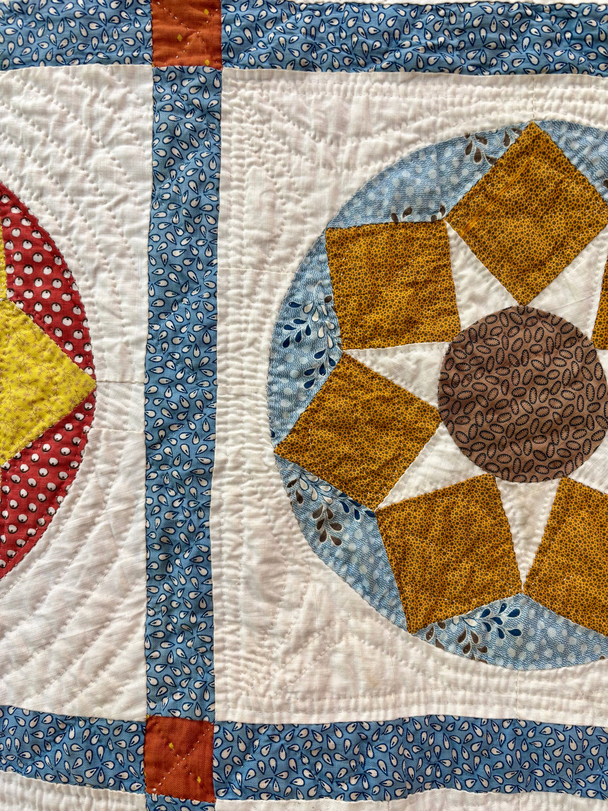 Antique Compass Star Quilt, c1880–1910