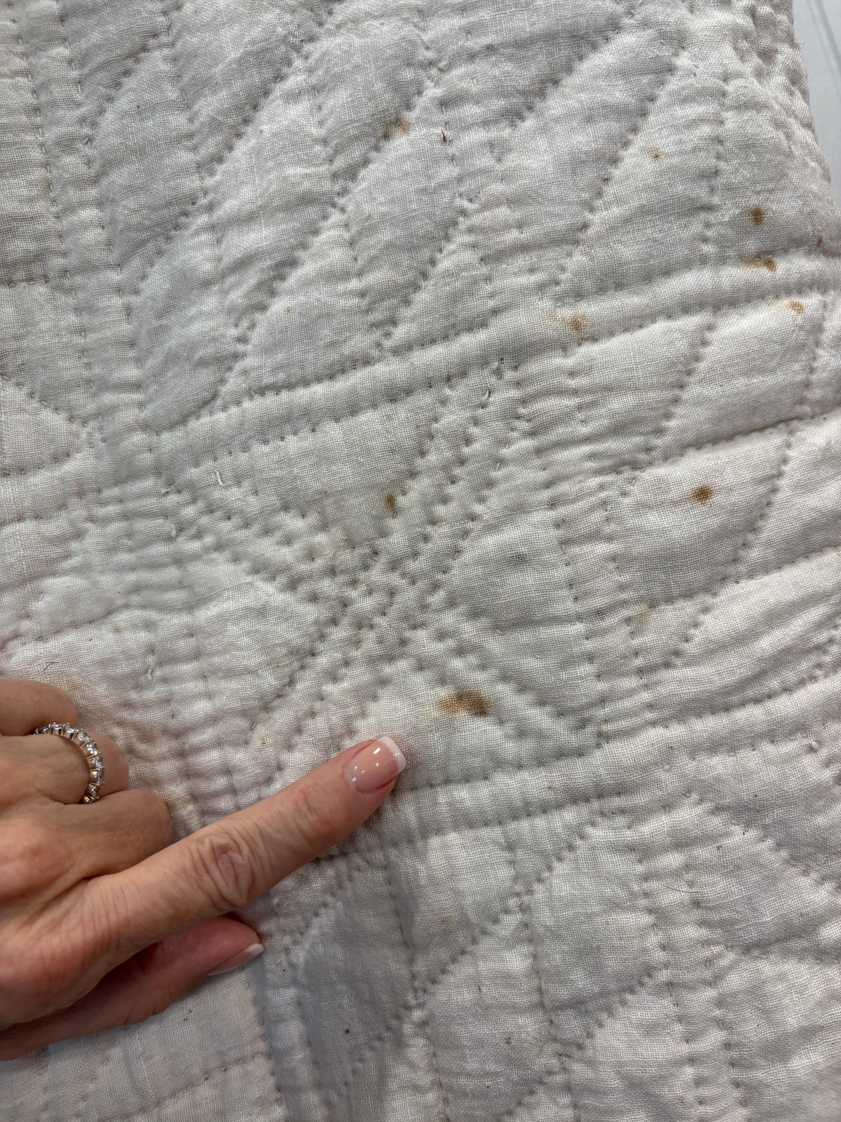 c1890–1910 Antique Mariner’s Compass / Sunburst Quilt - 61x70”