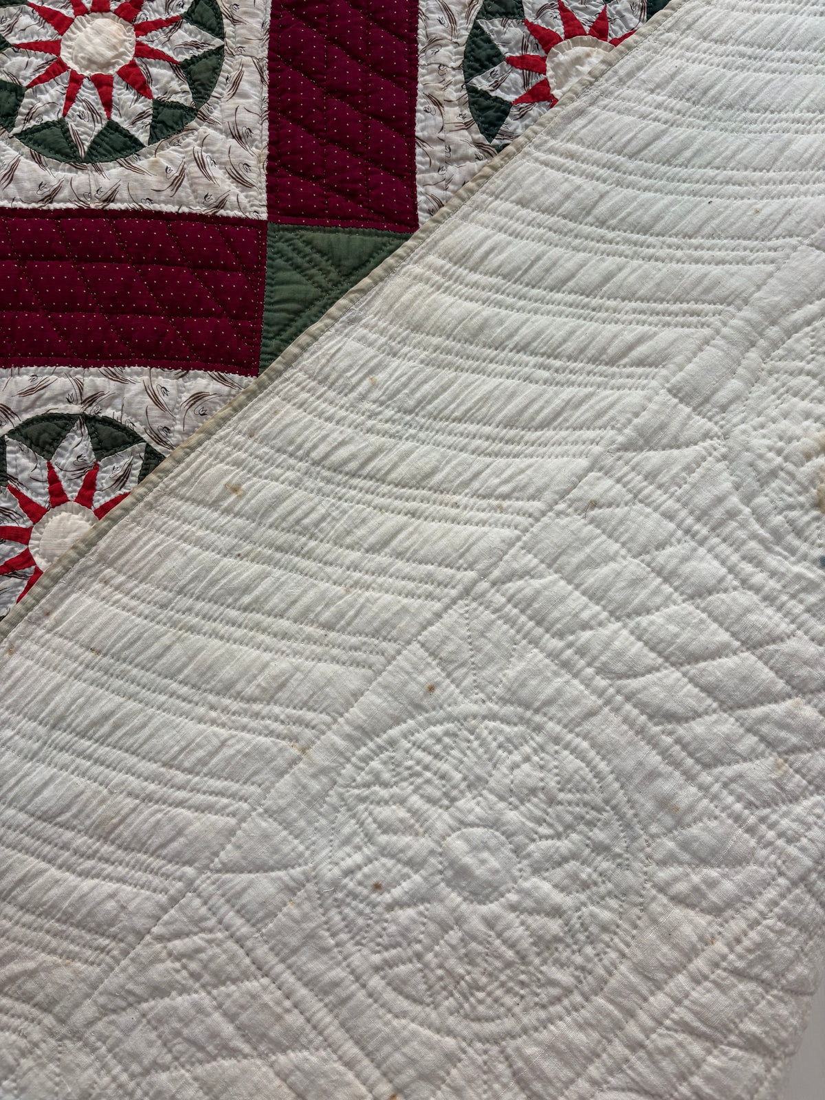 c1890–1910 Antique Mariner’s Compass / Sunburst Quilt - 61x70”
