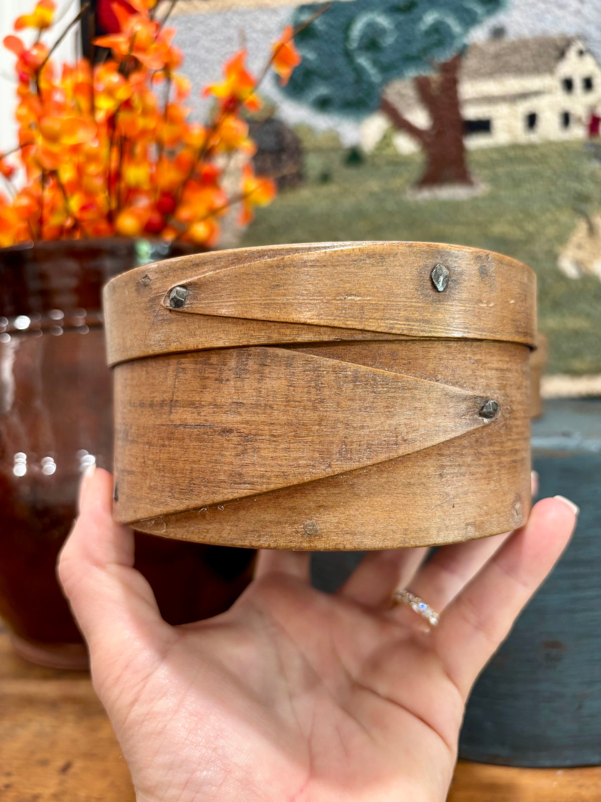 Set of Two Stacking Miniature Pantry Boxes, c1850-1890