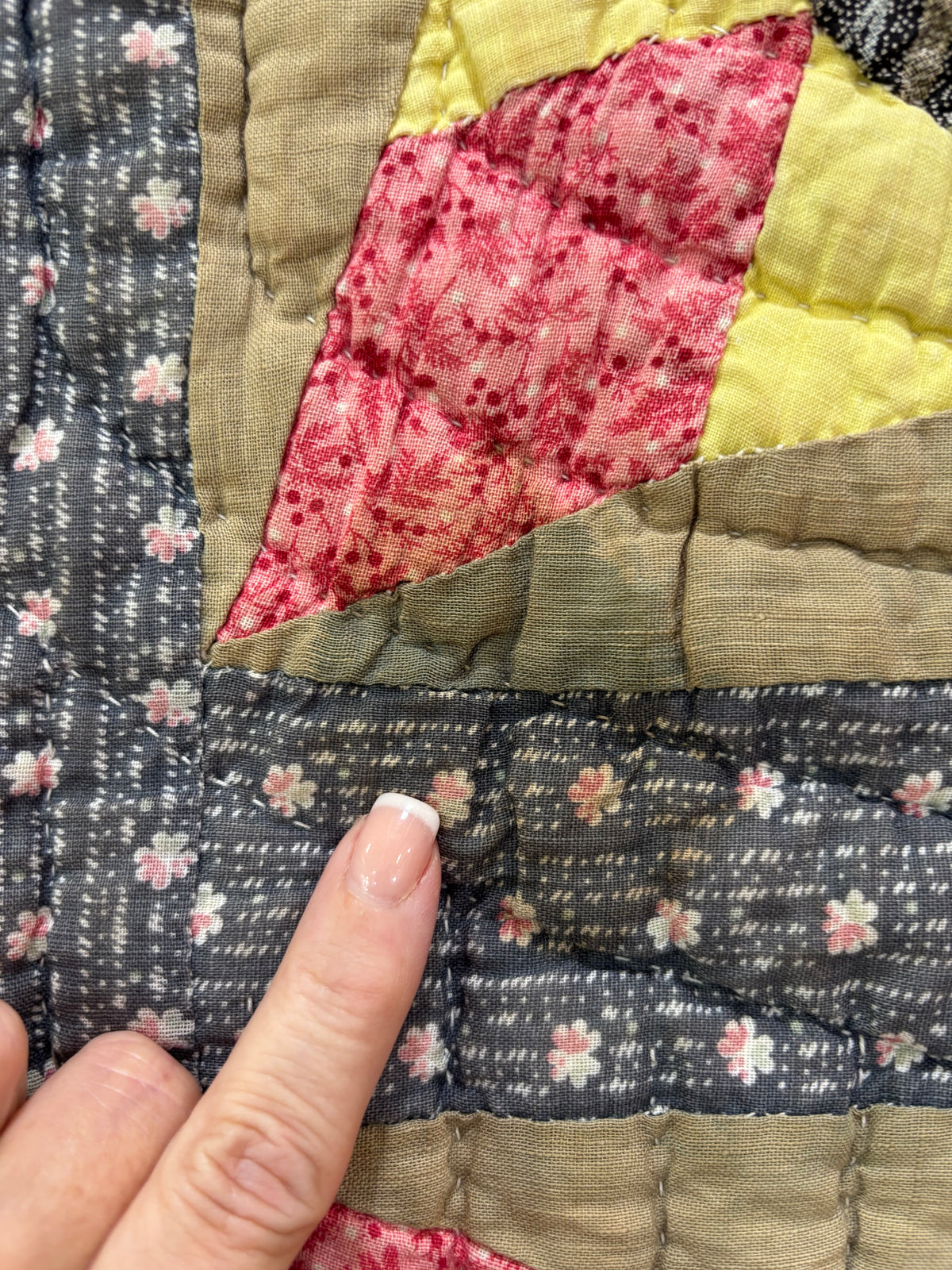 Antique Nine-Patch Star Variation Quilt, c1880ā1910