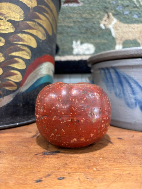 Antique Redware Apple Bank | c1880-1910