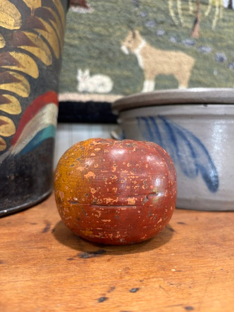 Antique Redware Apple Bank | c1880-1910