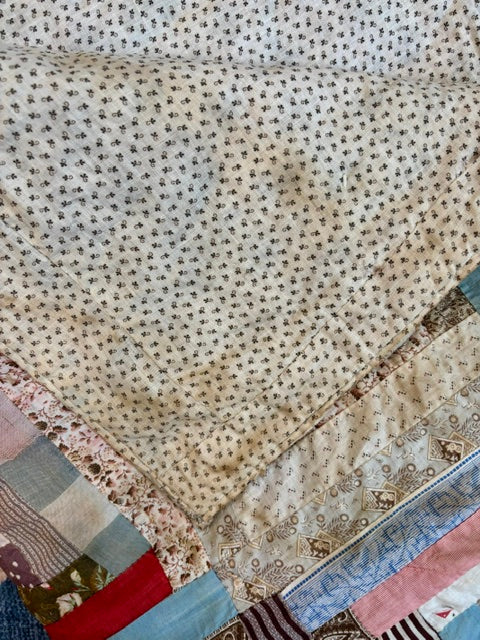 Antique Log Cabin Quilt | c. 1890β1910 | 74 Γ 76"