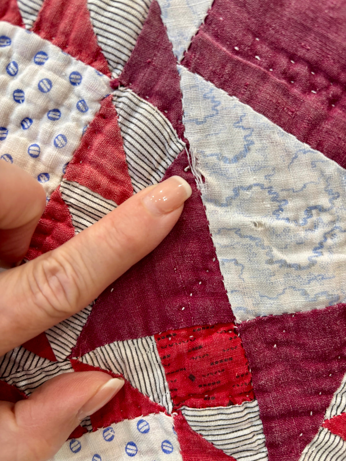 Antique Feathered Star Quilt, c1880–1900