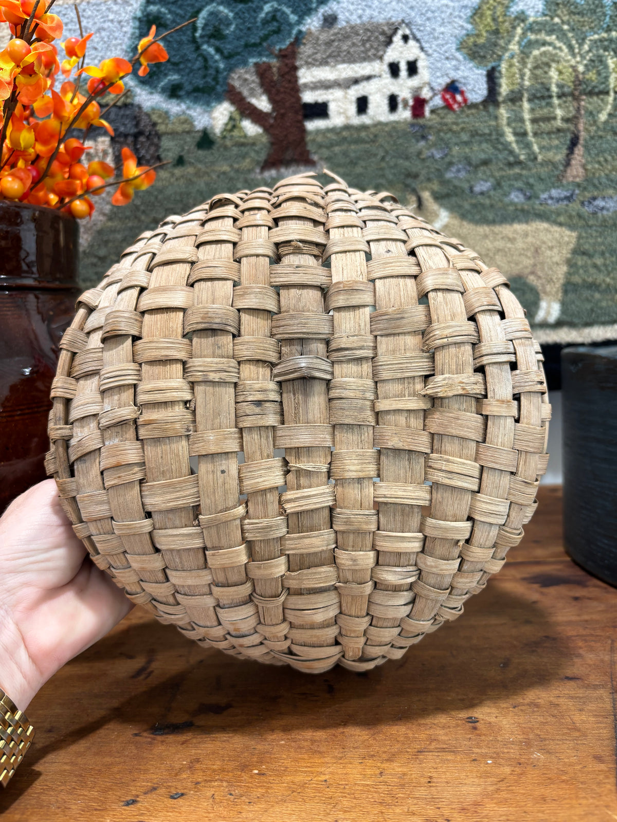 Antique Southern Appalachian Egg Basket, c1890–1910
