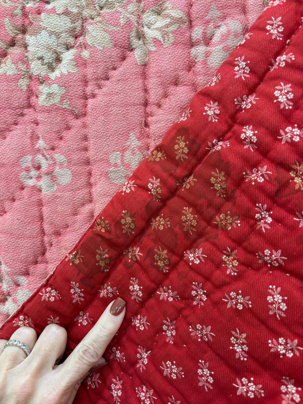 c1850-1865 American Antique Whole-Cloth Quilt - 69x69"