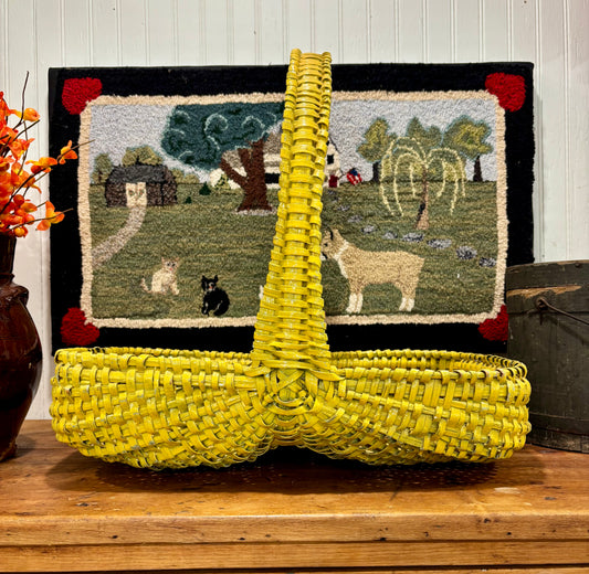 Early Painted Southern Appalachian Gathering Basket, c1890–1910