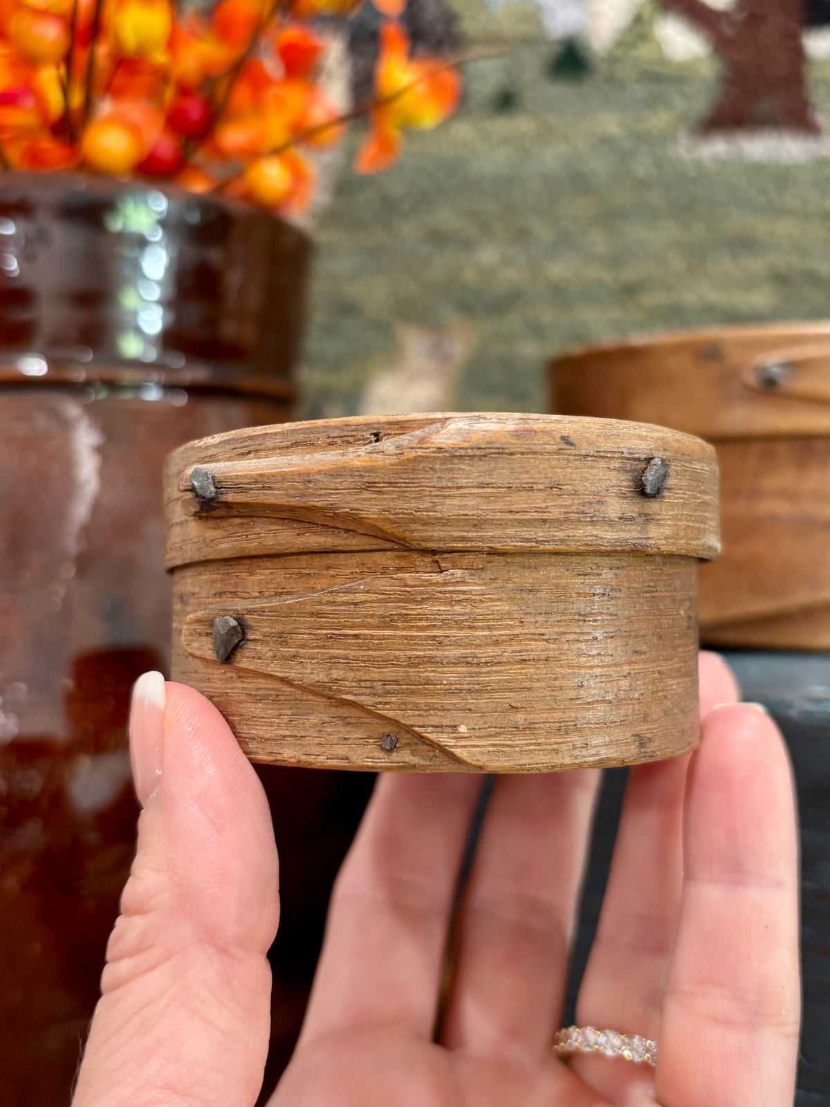 Set of Two Stacking Miniature Pantry Boxes, c1850-1890