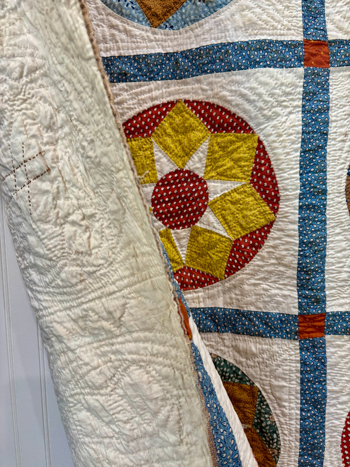 Antique Compass Star Quilt, c1880–1910