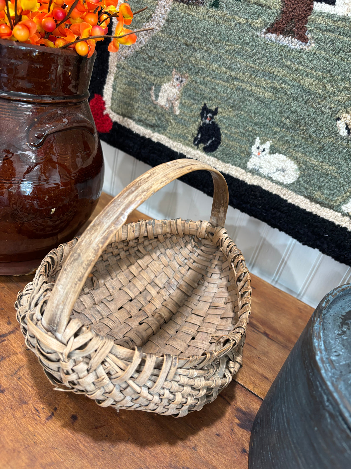Antique Southern Appalachian Egg Basket, c1890–1910