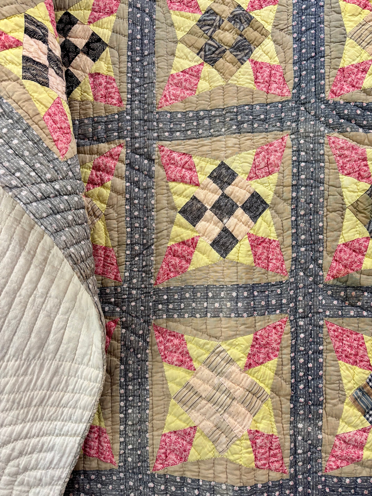 Antique Nine-Patch Star Variation Quilt, c1880–1910