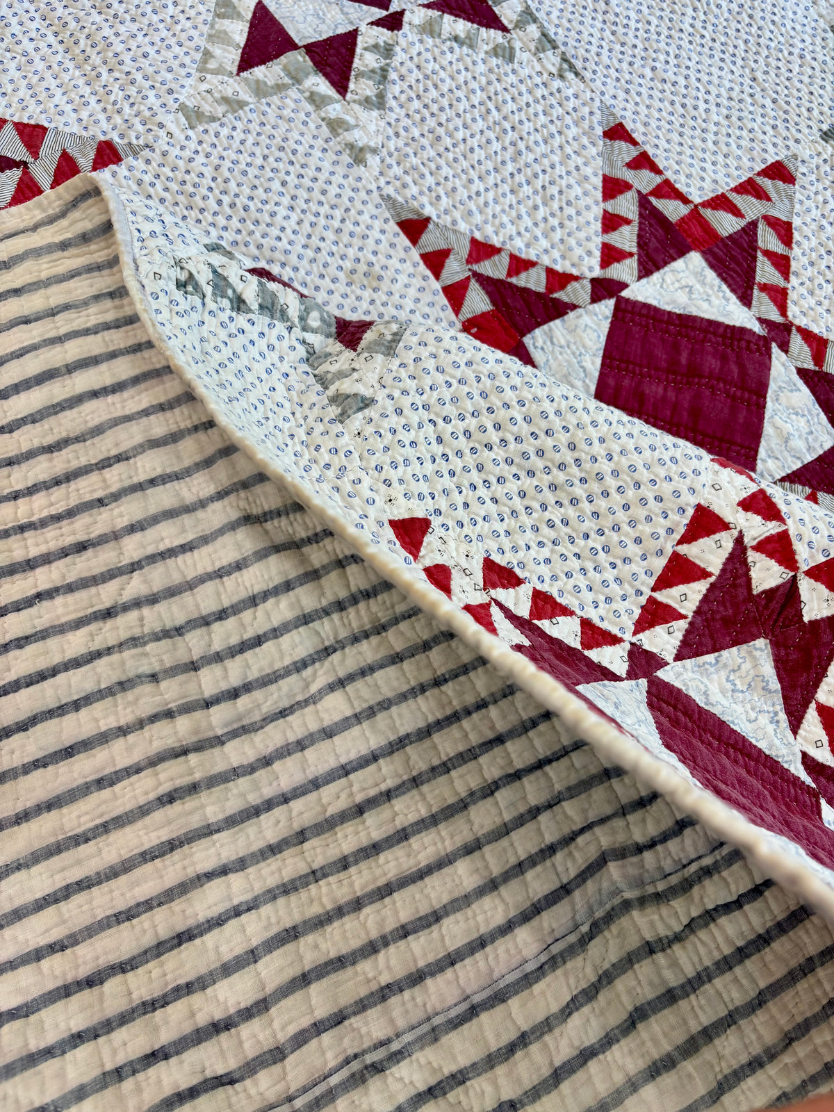 Antique Feathered Star Quilt, c1880–1900