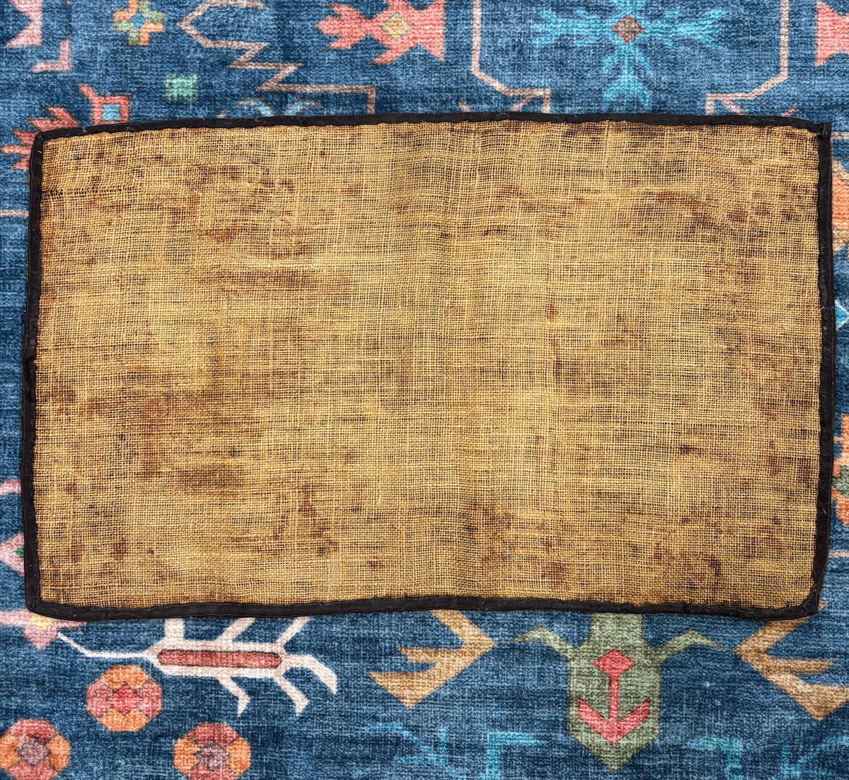 Vintage Hand-Hooked “Call Again” Welcome Rug, c1930–1950