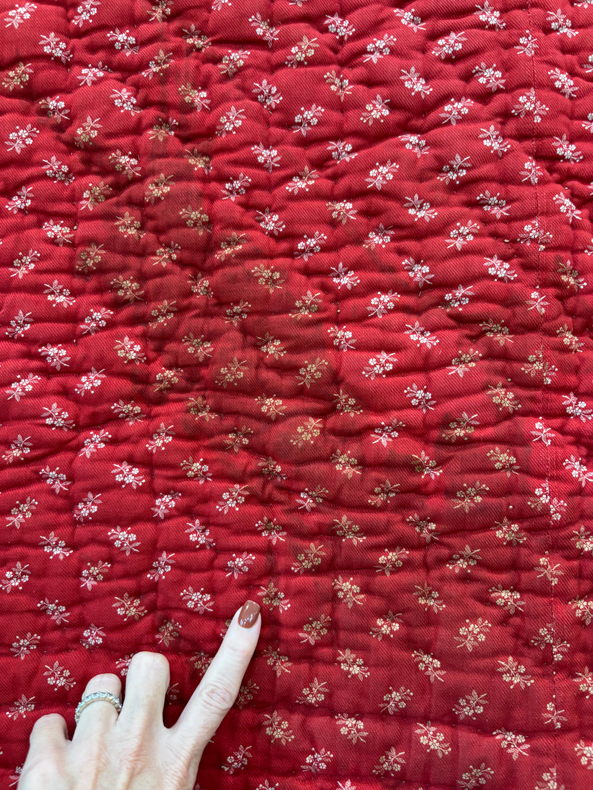 c1850-1865 American Antique Whole-Cloth Quilt - 69x69"
