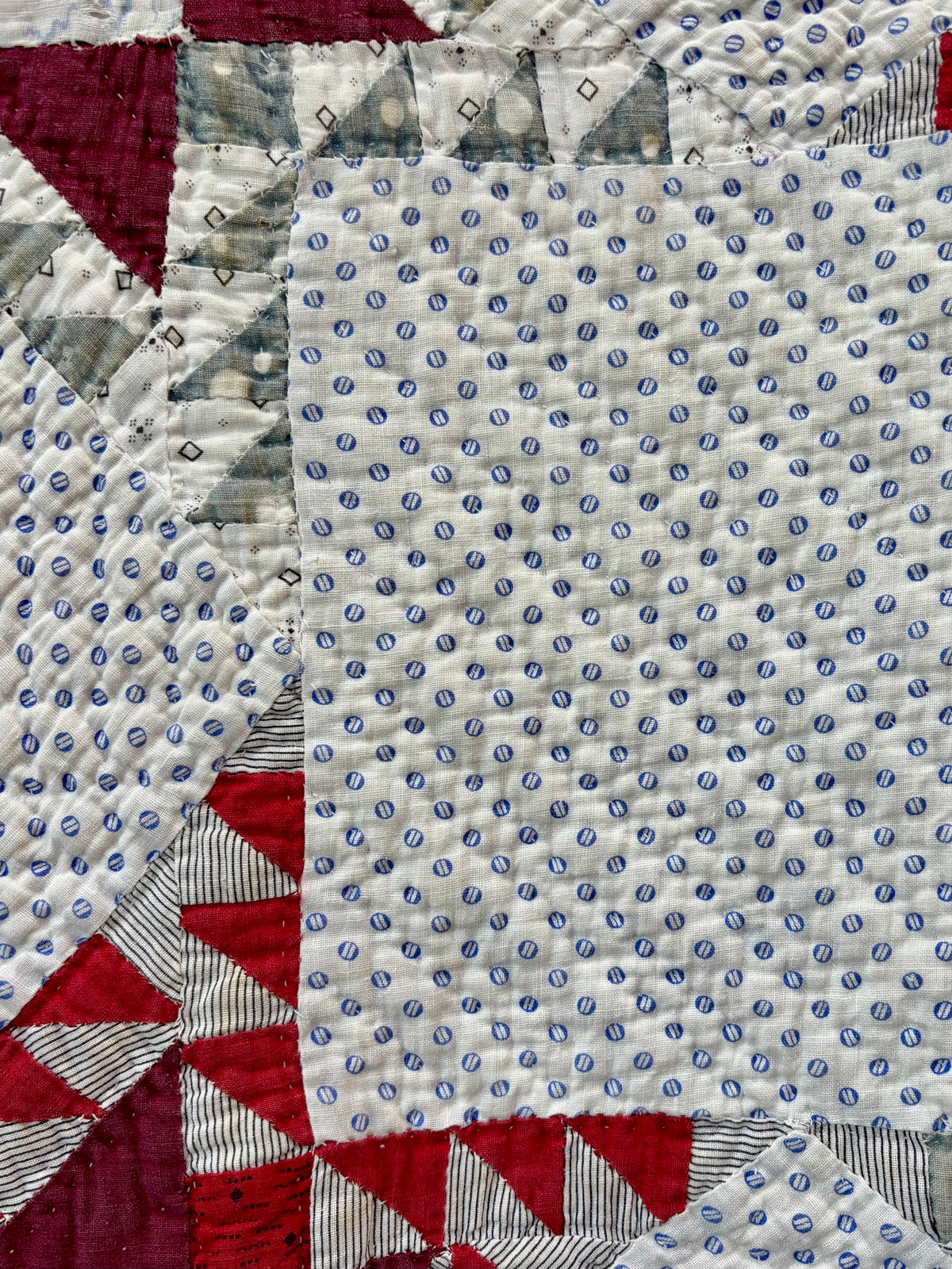 Antique Feathered Star Quilt, c1880–1900