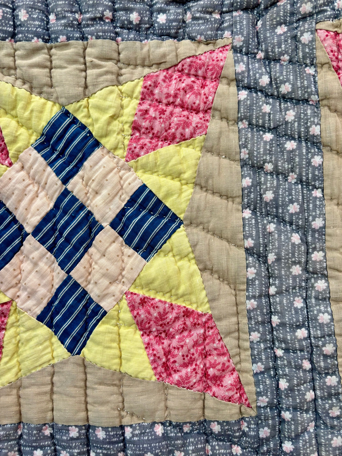 Antique Nine-Patch Star Variation Quilt, c1880–1910
