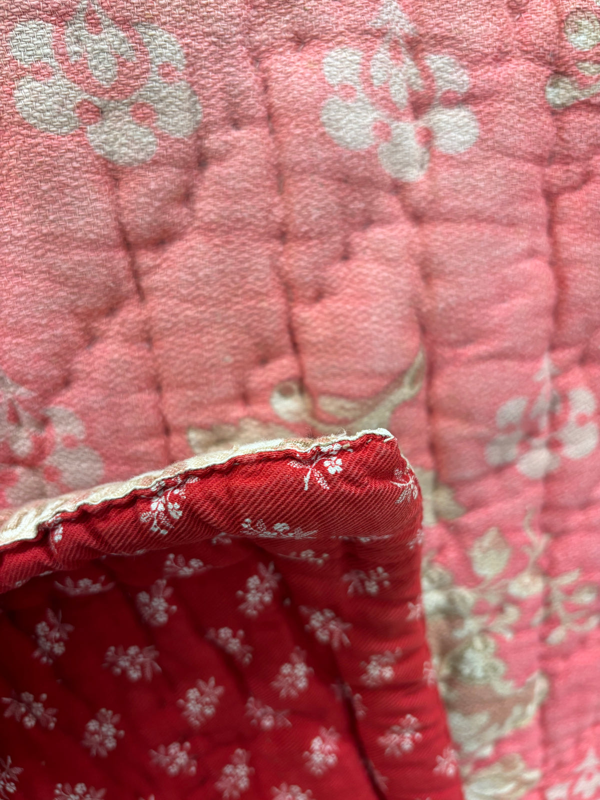c1850-1865 American Antique Whole-Cloth Quilt - 69x69"