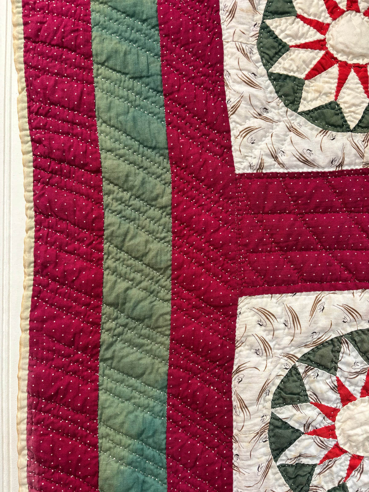 c1890–1910 Antique Mariner’s Compass / Sunburst Quilt - 61x70”
