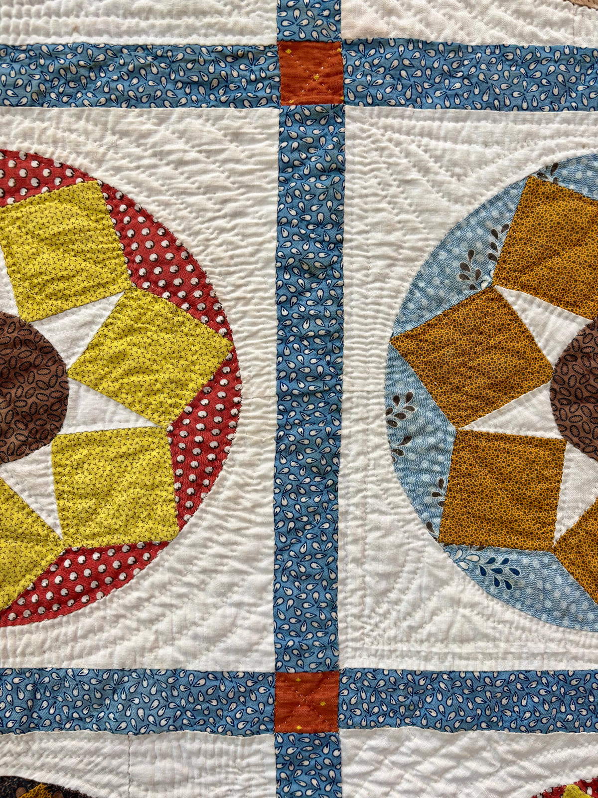 Antique Compass Star Quilt, c1880–1910