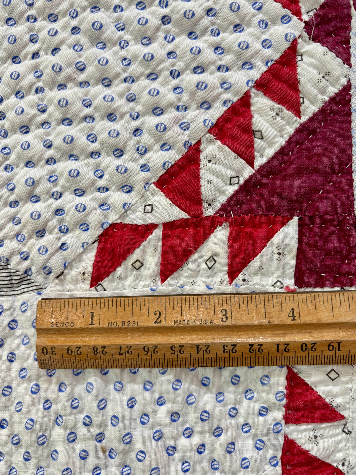Antique Feathered Star Quilt, c1880–1900