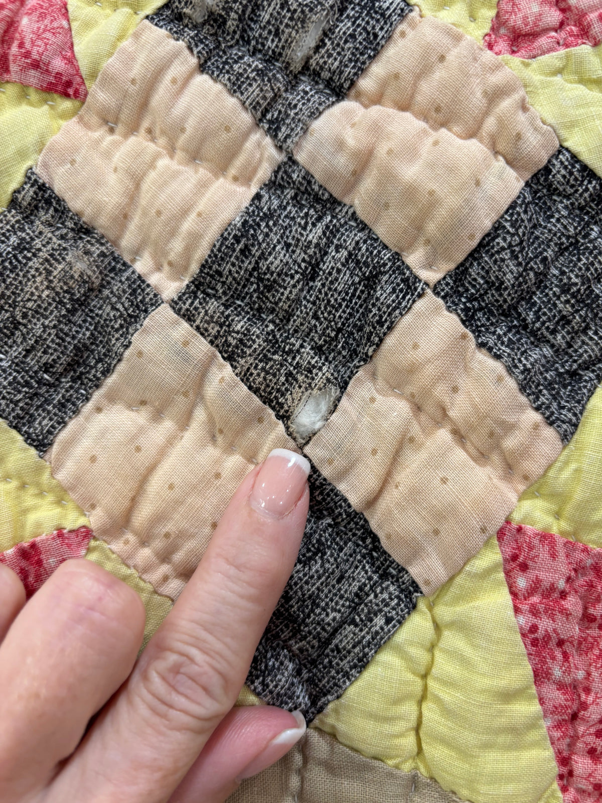 Antique Nine-Patch Star Variation Quilt, c1880–1910