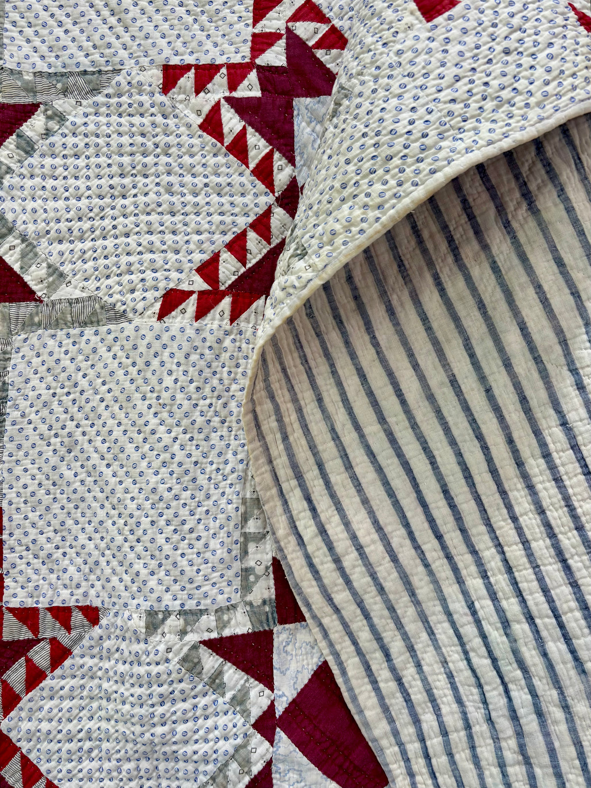 Antique Feathered Star Quilt, c1880–1900