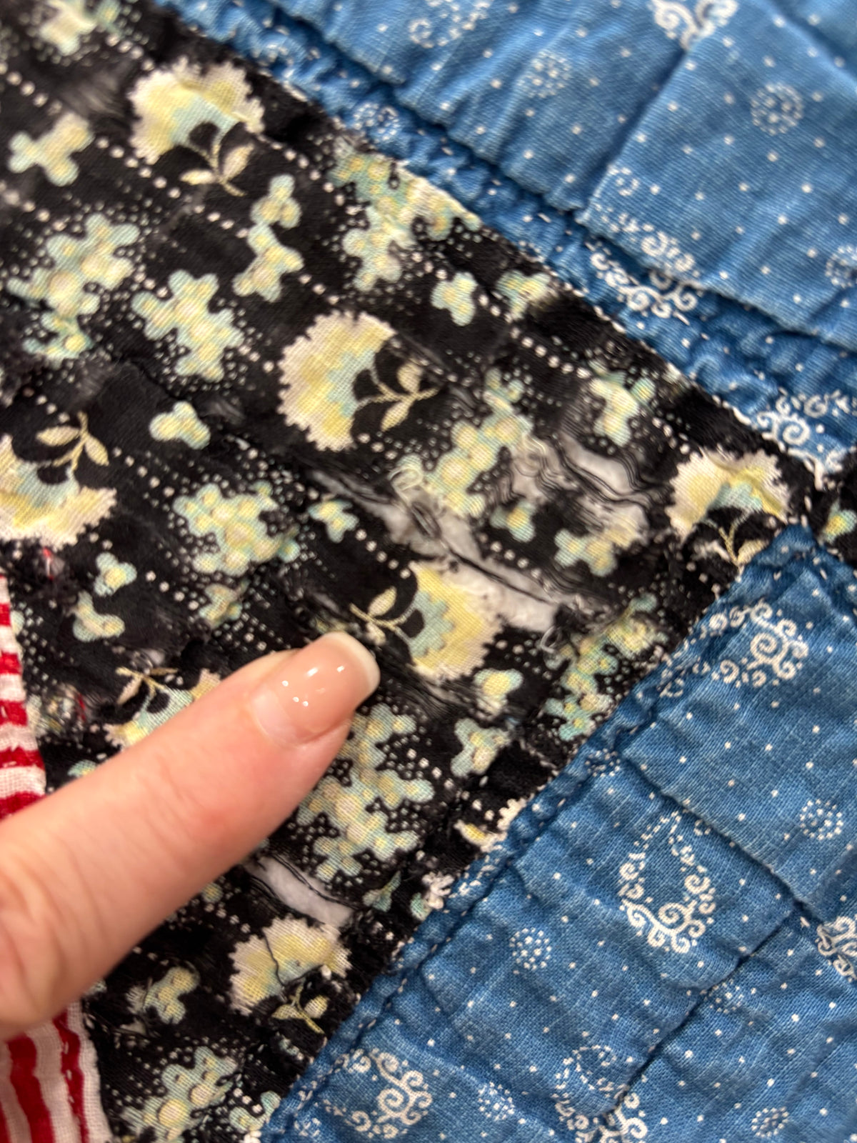 Antique Sawtooth Star & Hourglass Quilt, c1880–1910