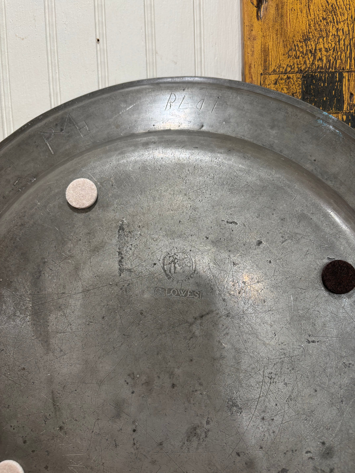 18th Century English Pewter Charger, George Lowes, Newcastle, c1750