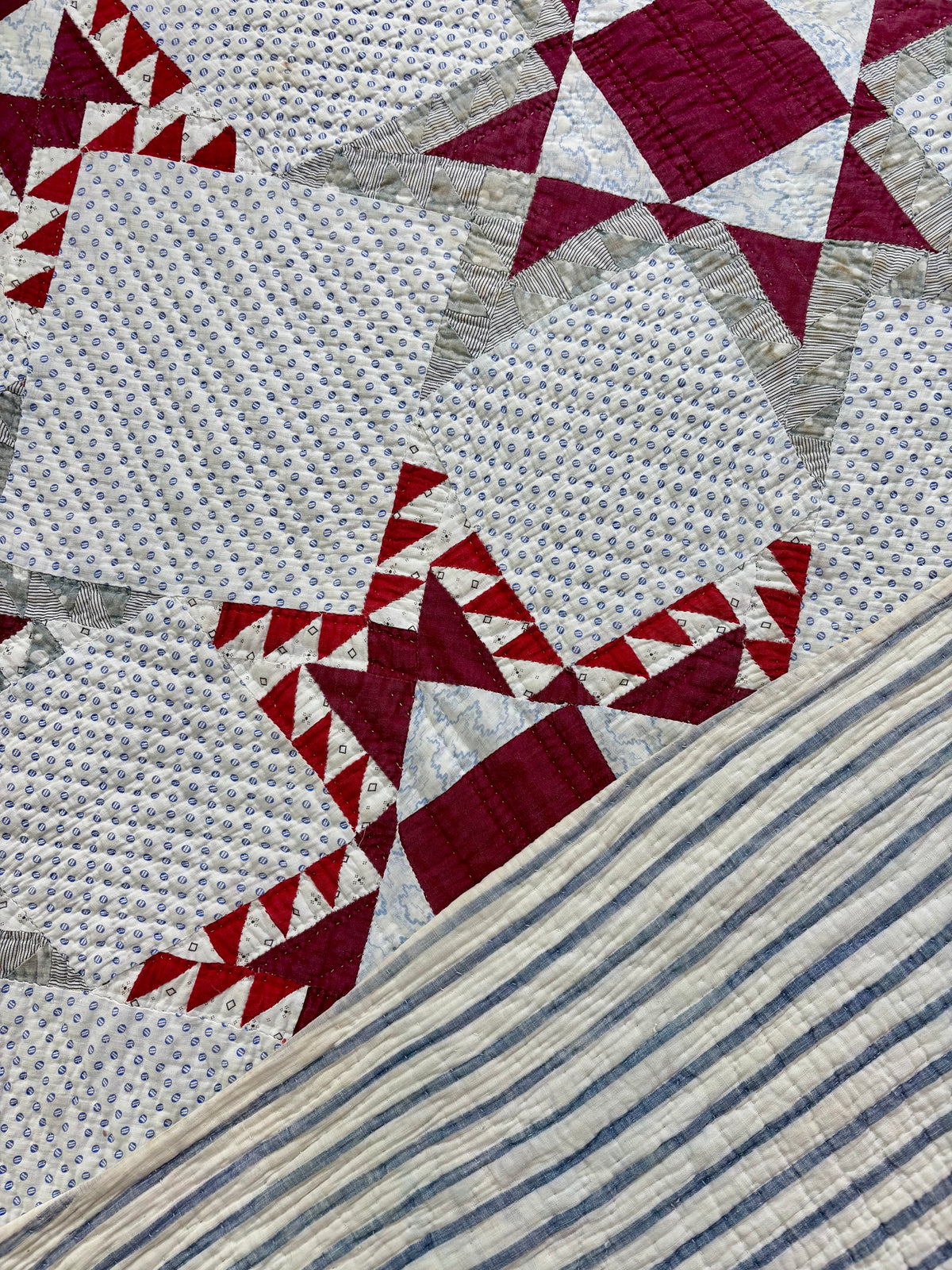 Antique Feathered Star Quilt, c1880–1900