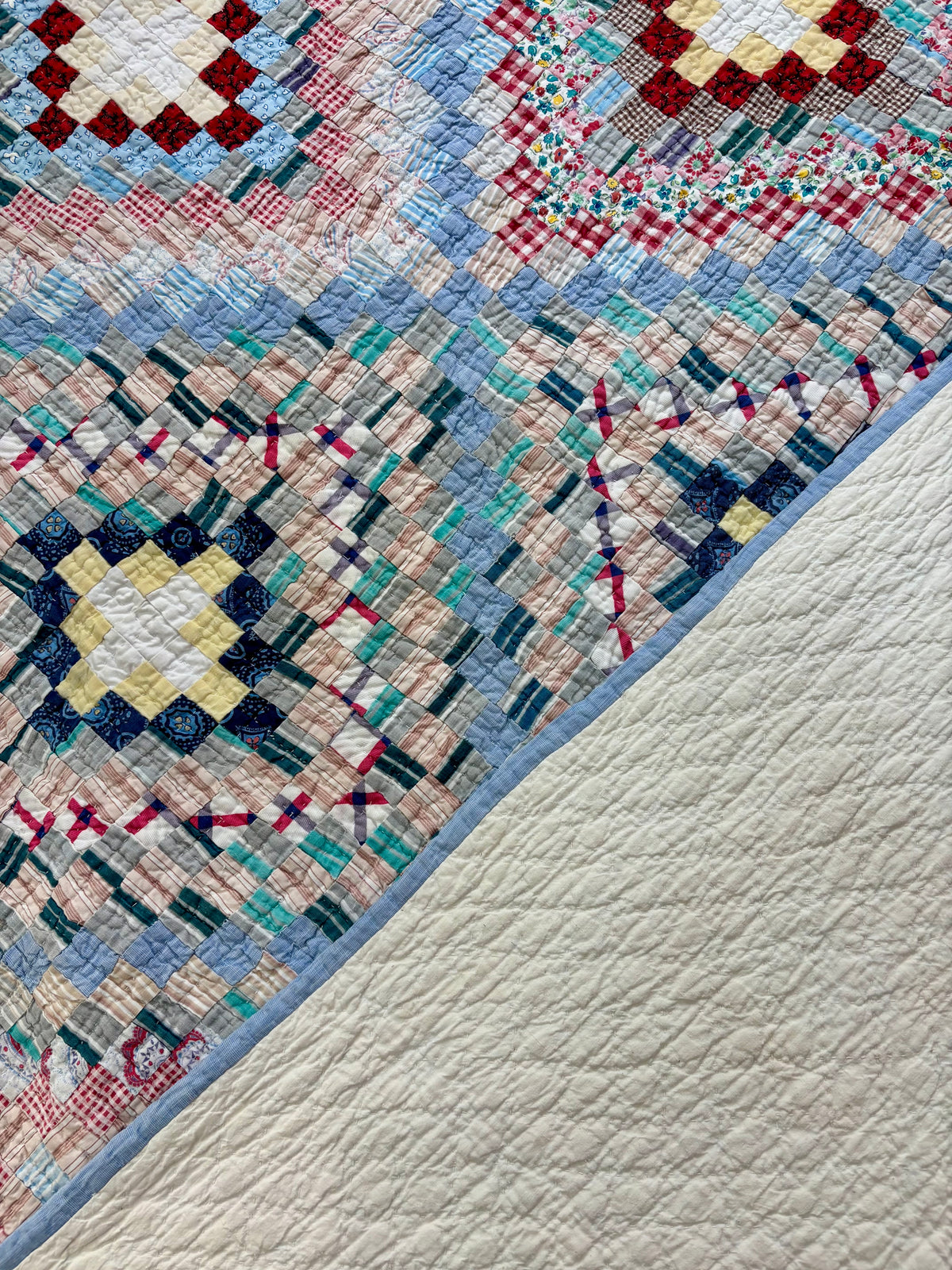 Postage Stamp Trip Around the World Quilt c1930–1940