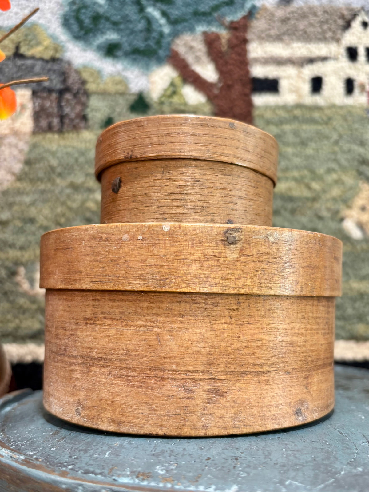 Set of Two Stacking Miniature Pantry Boxes, c1850-1890