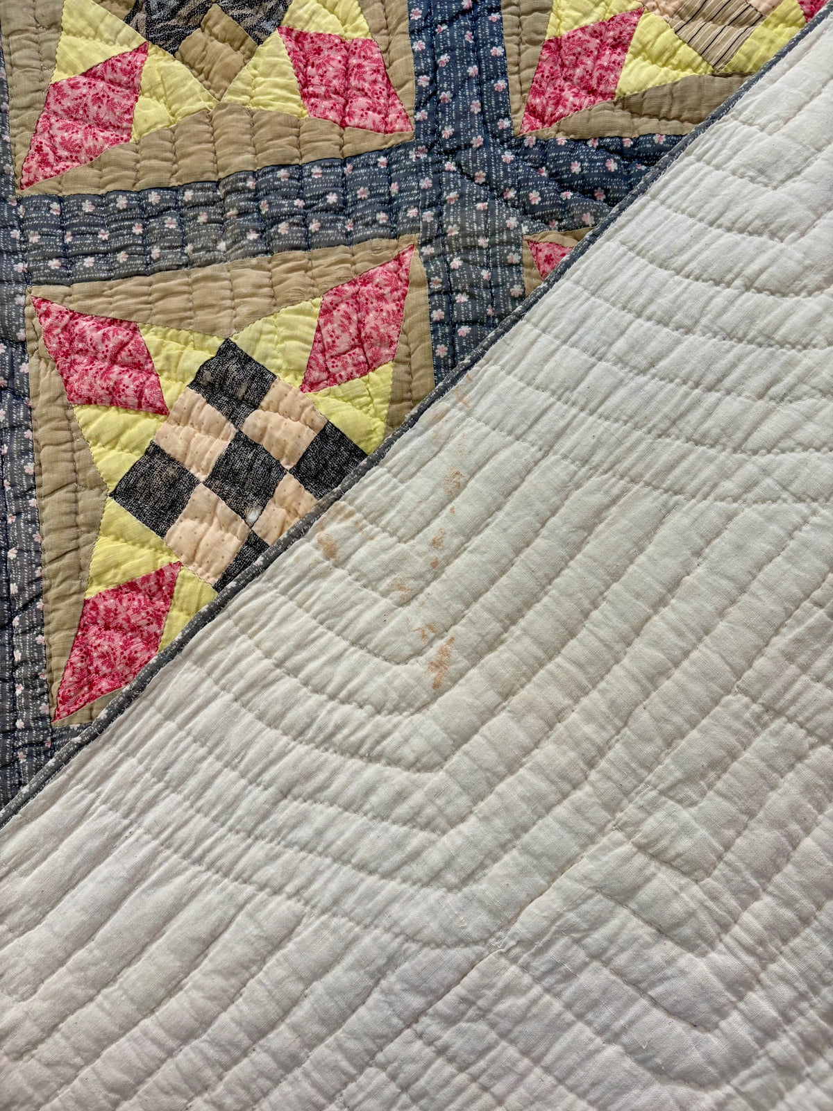 Antique Nine-Patch Star Variation Quilt, c1880–1910