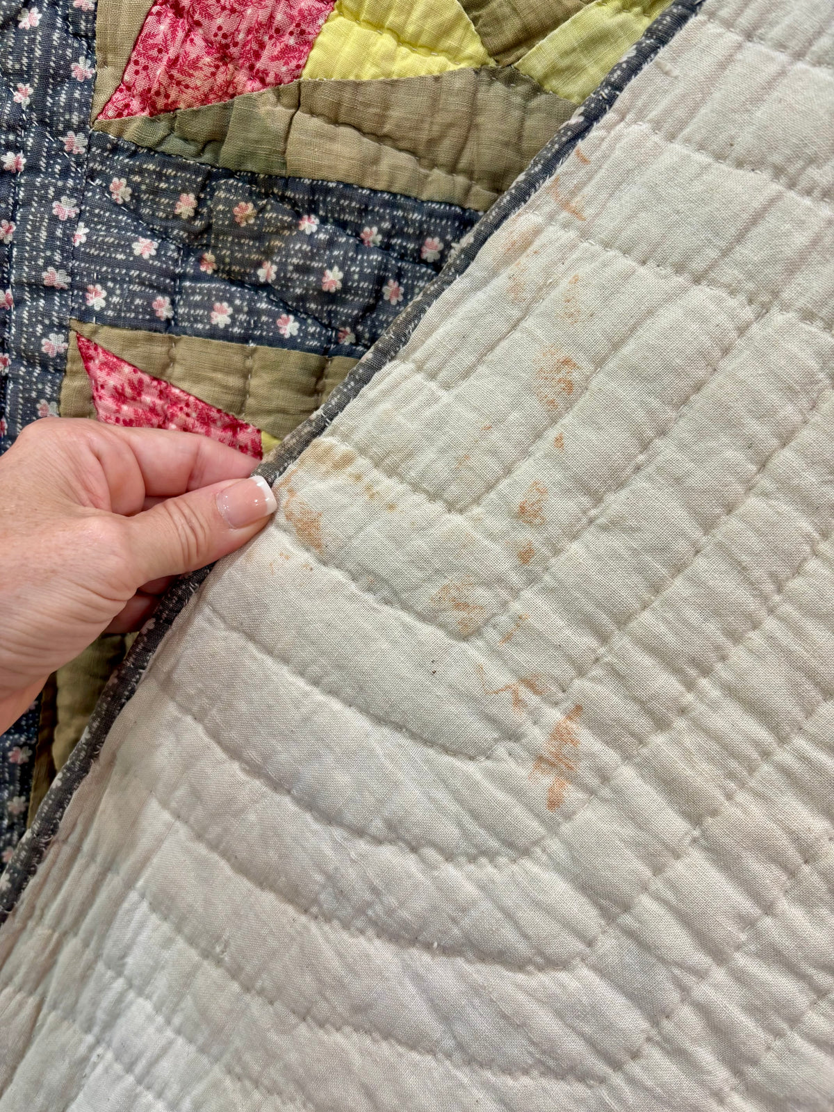 Antique Nine-Patch Star Variation Quilt, c1880–1910