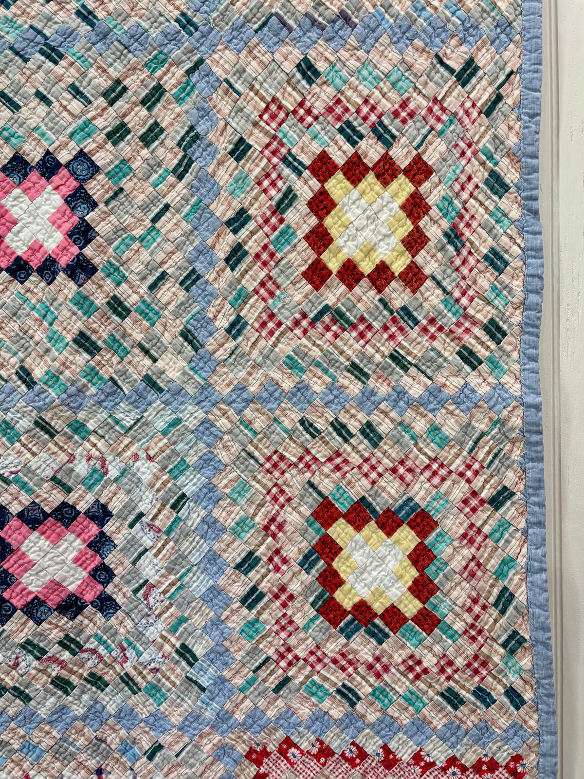 Postage Stamp Trip Around the World Quilt c1930–1940
