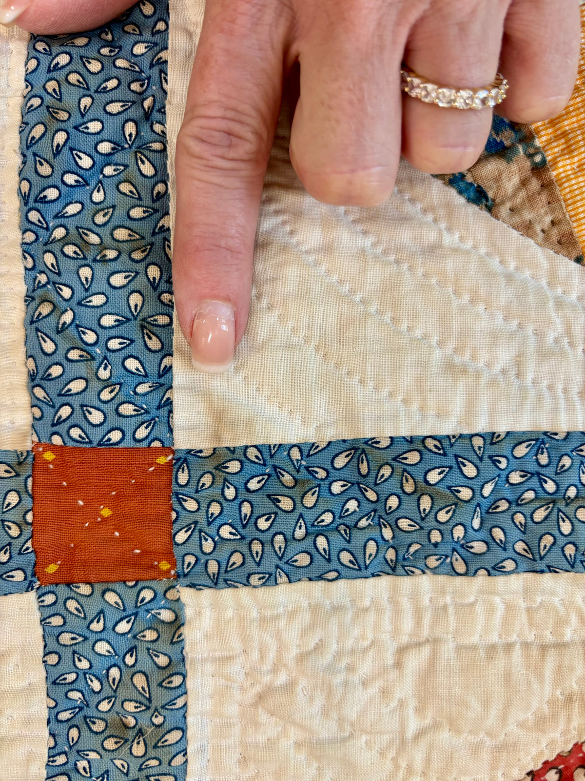 Antique Compass Star Quilt, c1880–1910