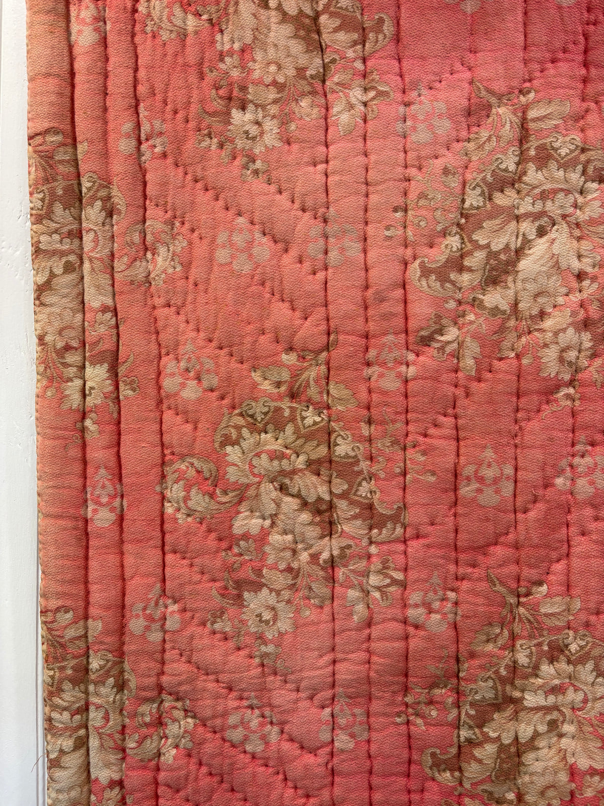 c1850-1865 American Antique Whole-Cloth Quilt - 69x69"